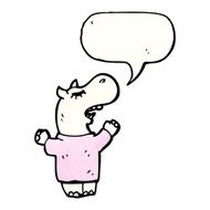 cartoon hippopotamus N26