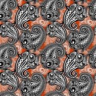 Paisley seamless lace pattern