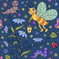 cute firefly in the night