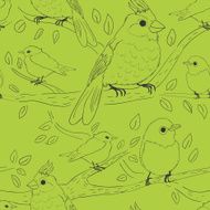 seamless bird theme pattern