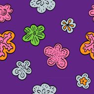 cartoon flowers seamless pattern N2