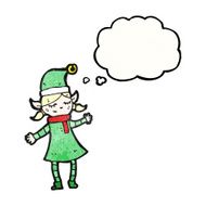 christmas elf girl cartoon N11