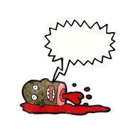 gross severed head cartoon N65