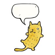cartoon cat with speech bubble N156