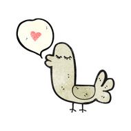 funny cartoon bird N269