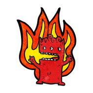 flaming little devil cartoon N11