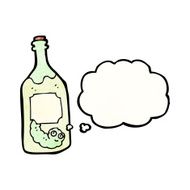 cartoon tequila bottle with worm N3