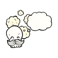 funny cartoon skull N70