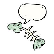 old fish bones cartoon N12
