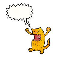 angry cartoon cat N16