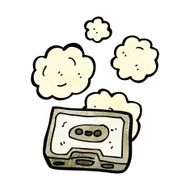 retro cassette tape cartoon N8