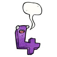 cartoon number four N7