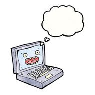 cartoon laptop computer with face N2