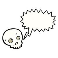 spooky skull cartoon N51