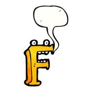Cartoon Letter F N24