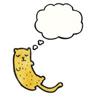 cartoon cat with thought bubble N198