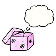 cartoon empty gift box N8