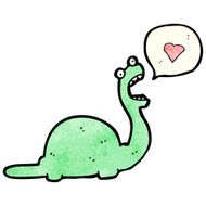 cartoon friendly dinosaur N19