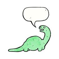 cartoon friendly dinosaur N25