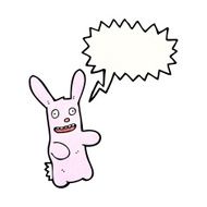 funny pink rabbit cartoon N14