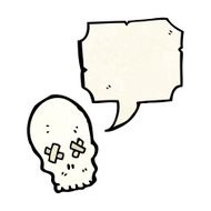spooky cartoon skull N19
