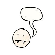 cartoon vampire face symbol N3