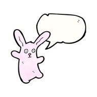 funny pink rabbit cartoon N16