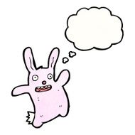 funny pink rabbit cartoon N17