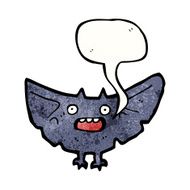 spooky halloween bat cartoon N14