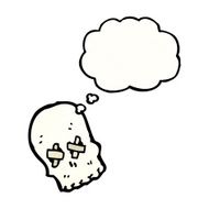 spooky cartoon skull N20