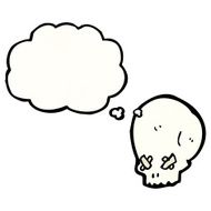 spooky cartoon skull N22