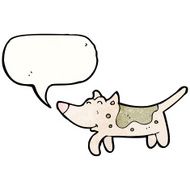cartoon dog with speech bubble N65