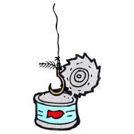 tuna can and fish hook cartoon N2