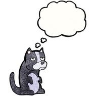 grumpy little dog with thought bubble N3