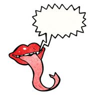 Cartoon Mouth Sticking Out Tongue N21