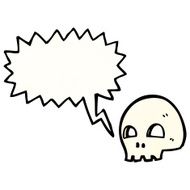 spooky skull cartoon N53