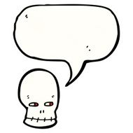 spooky skull cartoon N55