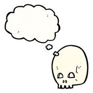 spooky cartoon skull N23