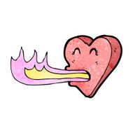 Hot love heart cartoon
