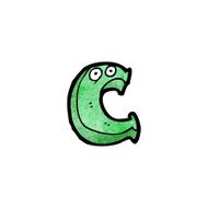 cartoon letter c with eyes N3