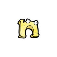 cartoon letter n with eyes N3