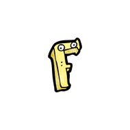 cartoon letter f with eyes N3