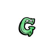 cartoon letter g with eyes N3