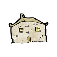 cartoon crumbling old house N7