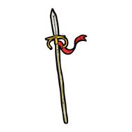 cartoon medieval spear N4