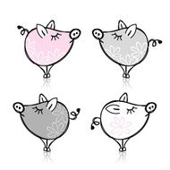 Cute piggy for your design N3