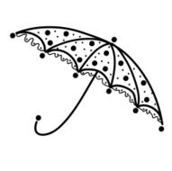 Umbrella design black silhouette