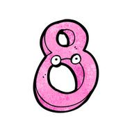 funny cartoon number eight N3
