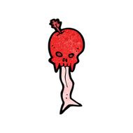 cartoon gross skull sticking out tongue N5