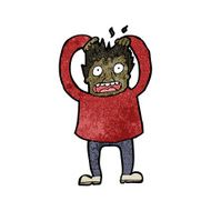 cartoon man tearing out hair N7